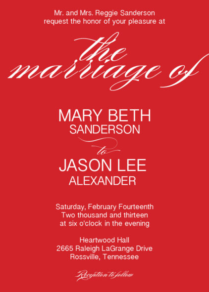 The Marriage of