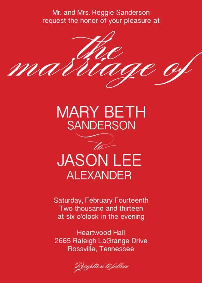 The Marriage of