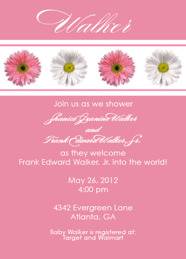 Four daisies invitation