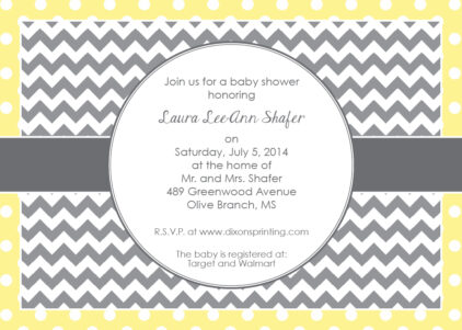 Grey chevron & Yellow dots
