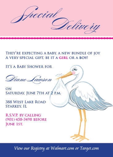 Stork invitation