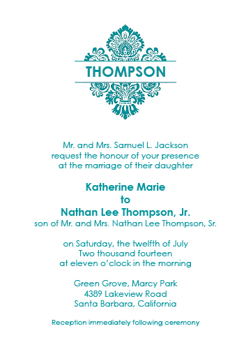 Turquoise damask