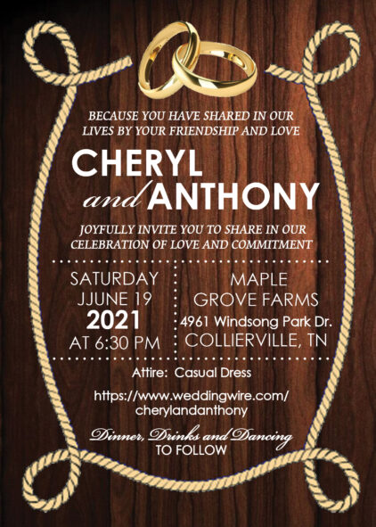 Wood grain invitation
