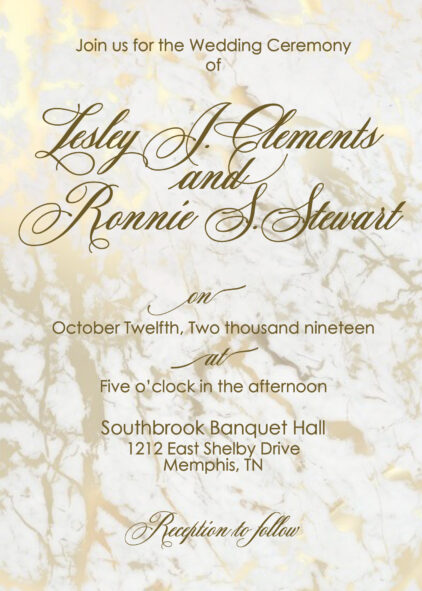 Marble invitation