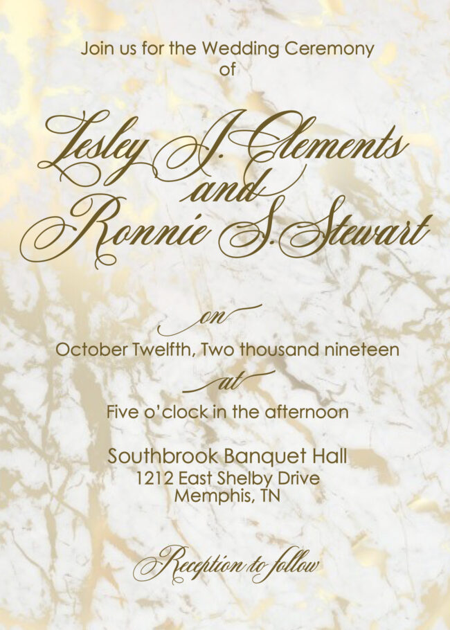Marble invitation