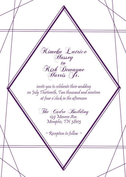 Purple Diamond invitation