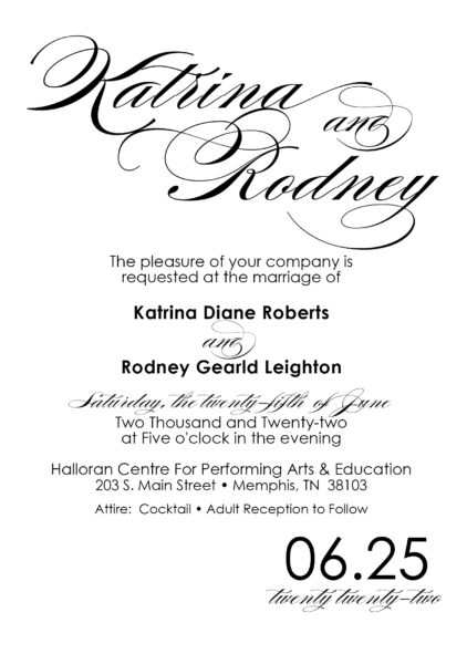 First Names invitation