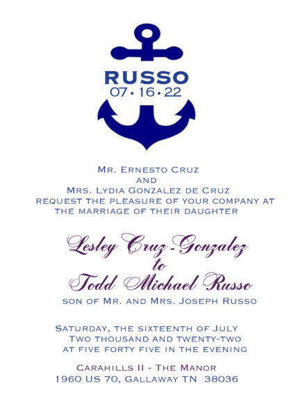 Ship Ahoy invitation