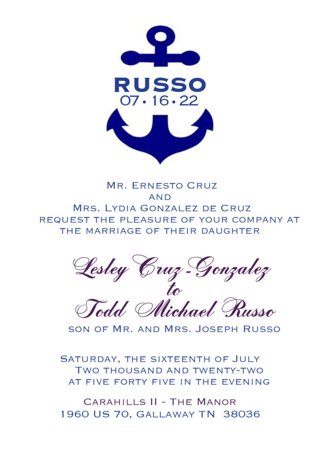 Ship Ahoy invitation