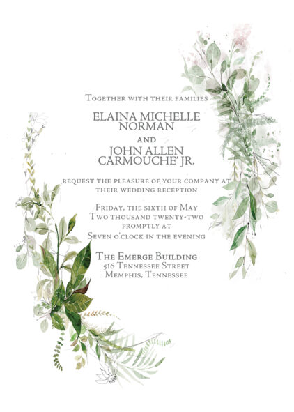 Greenery invitation