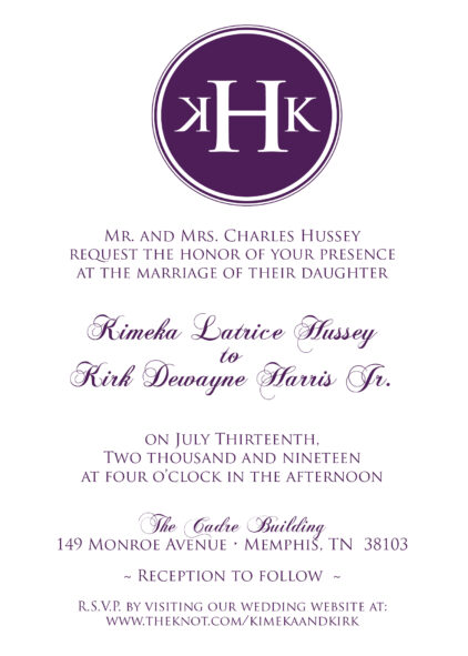 Monogram 3 invitation
