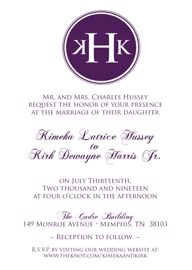 Monogram 3 invitation