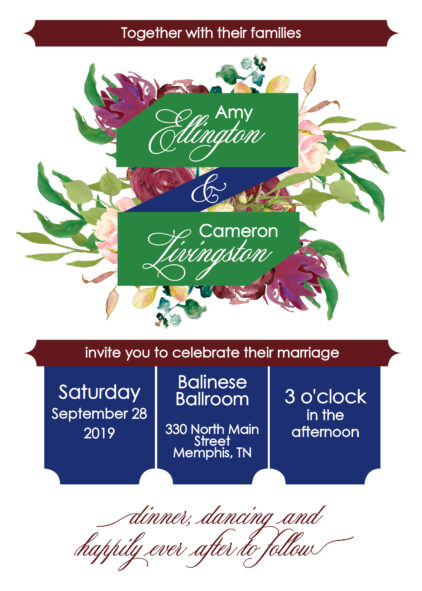 Modern floral invitation