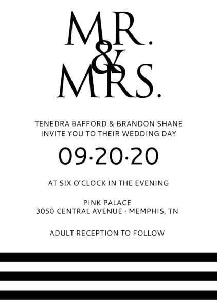 Mr. and Mrs. invitation